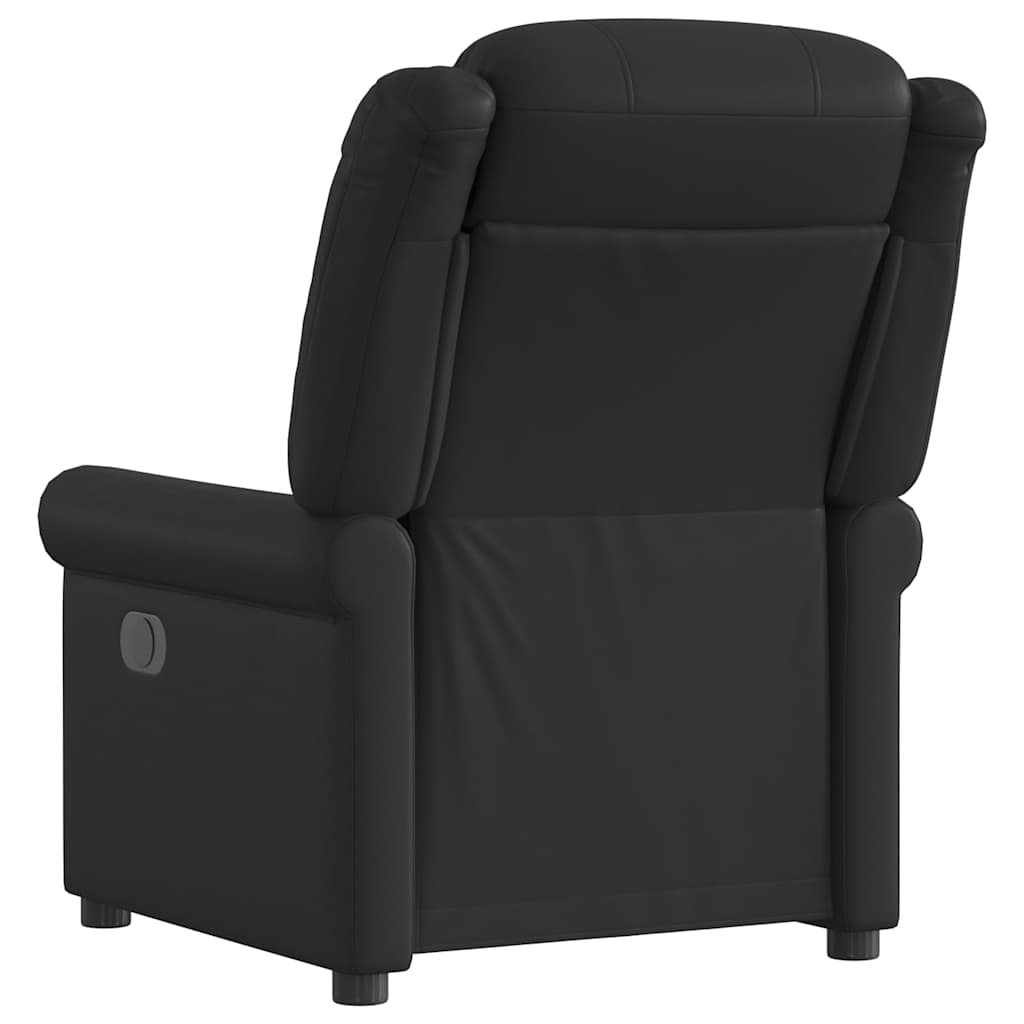 Poltrona Reclinabile Elettrica Nero Lucido Similpelle | homemem39