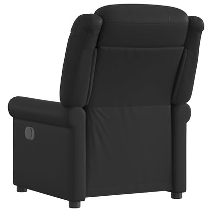 Poltrona Reclinabile Elettrica Nero Lucido Similpelle | homemem39