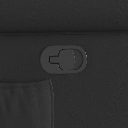 Poltrona Alzapersona Reclinabile Nera Lucida in Similpelle - homemem39