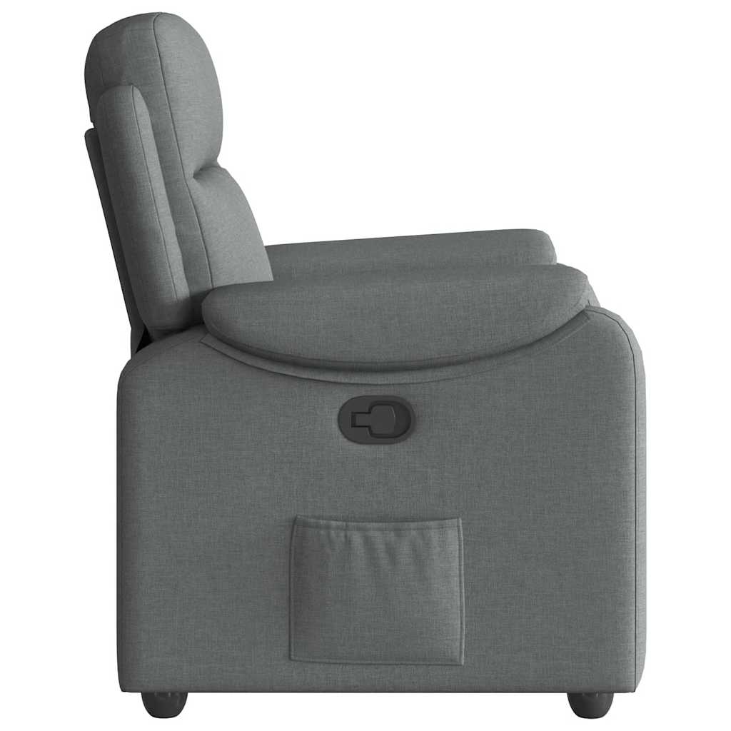 Poltrona reclinabile in Tessuto Grigio Scuro | homemem39