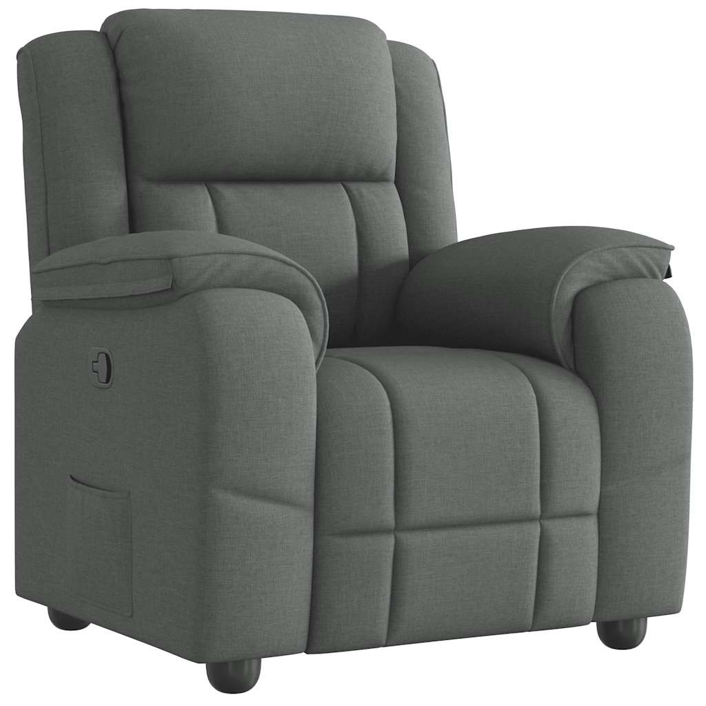 Poltrona reclinabile in Tessuto Grigio Scuro