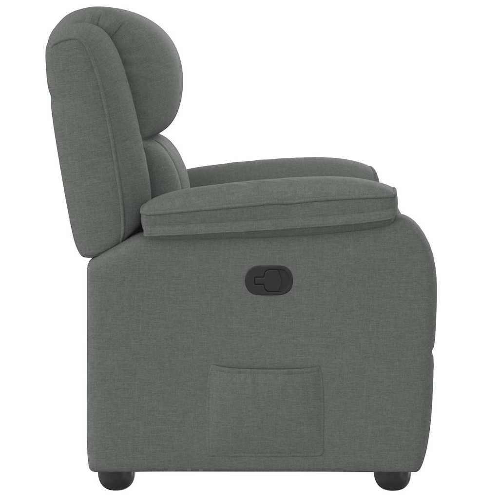 Poltrona reclinabile in Tessuto Grigio Scuro