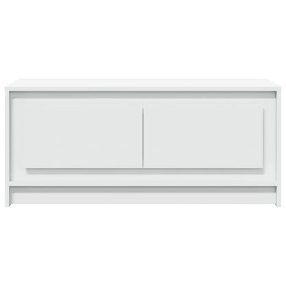 Tavolino da Salotto con Luci LED Bianco in Truciolato | homemem39