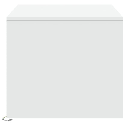 Tavolino da Salotto con Luci LED Bianco in Truciolato | homemem39