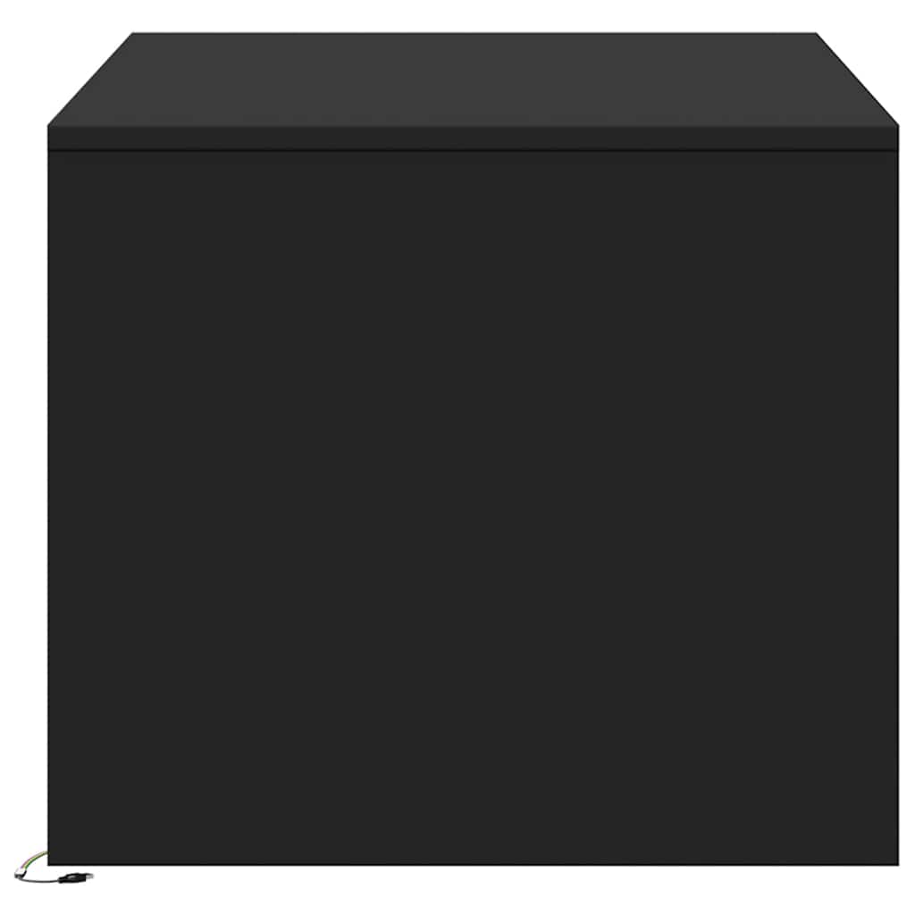 Tavolino da Salotto con Luci LED Nero in Truciolato | homemem39