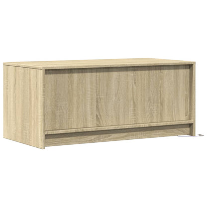 Tavolino da Salotto con Luci LED Rovere Sonoma in Truciolato