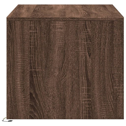 Tavolino da Salotto con Luci LED Rovere Marrone in Truciolato