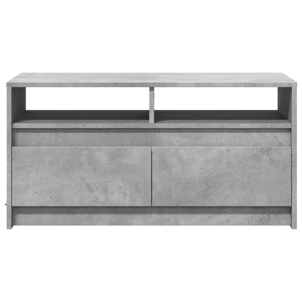 Tavolino da Salotto con Luci LED Grigio Cemento in Truciolato | homemem39
