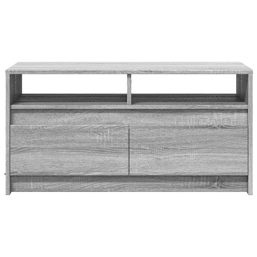 Tavolino da Salotto con Luci LED Grigio Sonoma in Truciolato