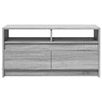 Tavolino da Salotto con Luci LED Grigio Sonoma in Truciolato