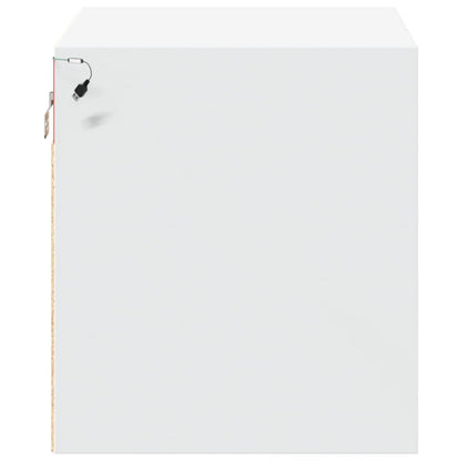 Comodino a Parete con Luci LED Bianco - homemem39