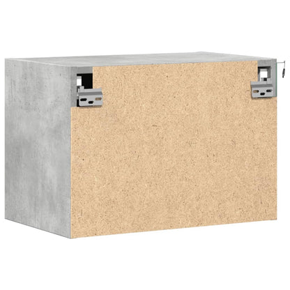 Comodino a Parete con Luci LED Grigio Cemento - homemem39