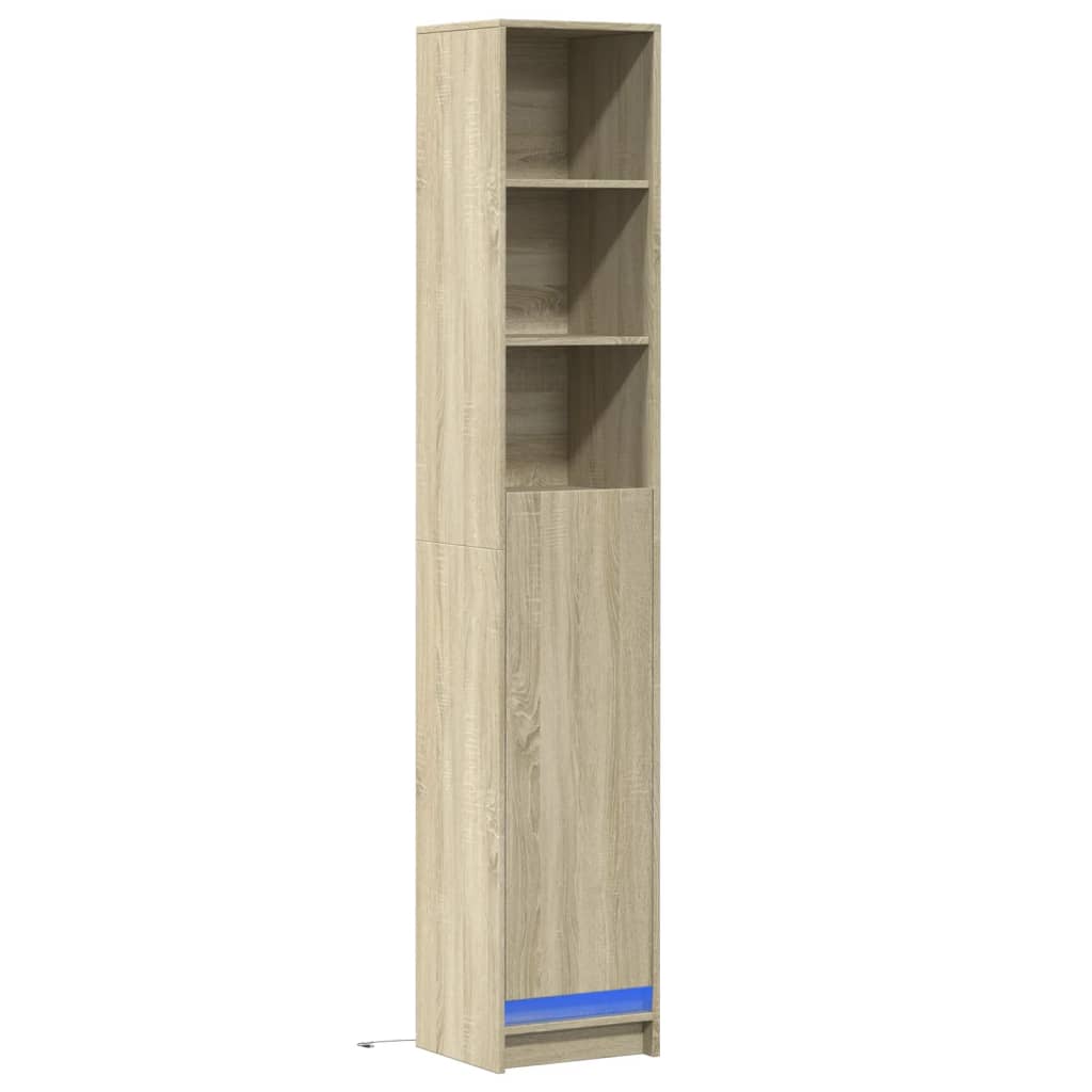 Credenza con LED Rovere Sonoma 36x32,5x200 cm Legno Multistrato - homemem39