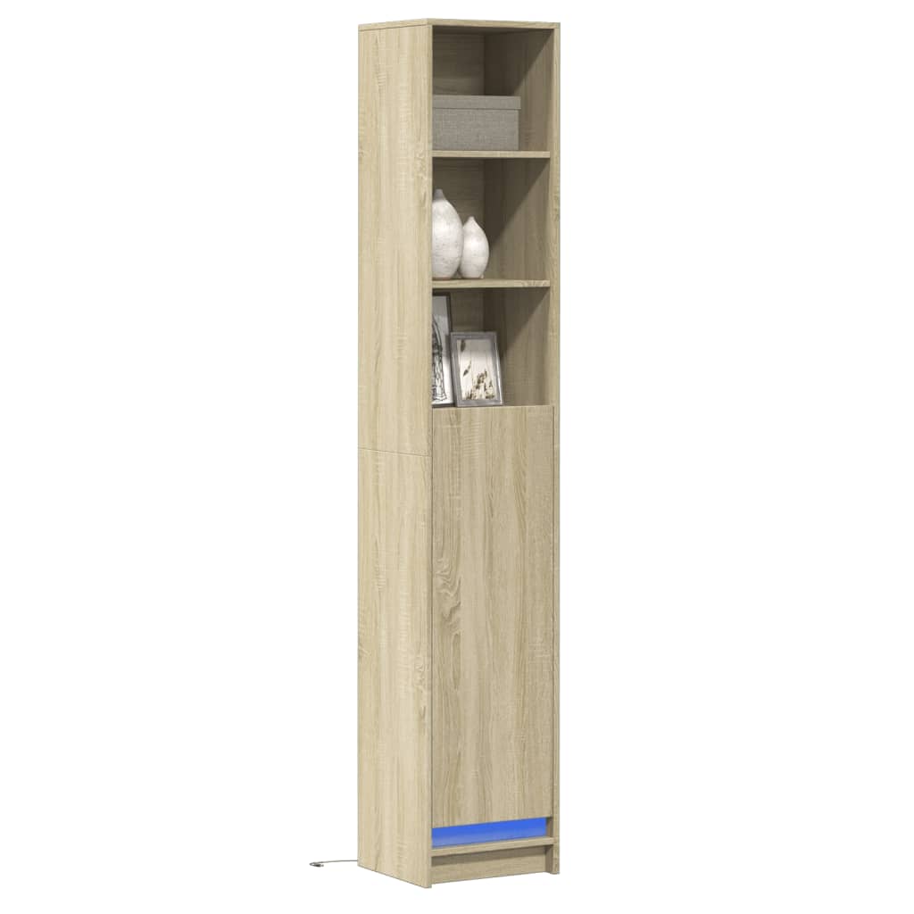 Credenza con LED Rovere Sonoma 36x32,5x200 cm Legno Multistrato - homemem39