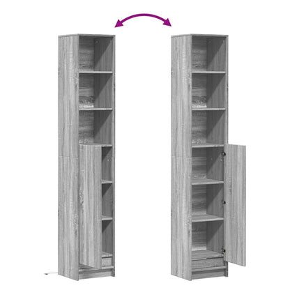 Credenza con LED Grigio Sonoma 36x32,5x200 cm Legno Multistrato - homemem39