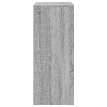 Credenza con LED Grigio Sonoma 77x34x85 cm in Legno Multistrato - homemem39