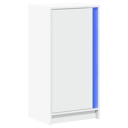 Credenza con LED Bianca 42,5x34x85 cm in Legno Multistrato - homemem39