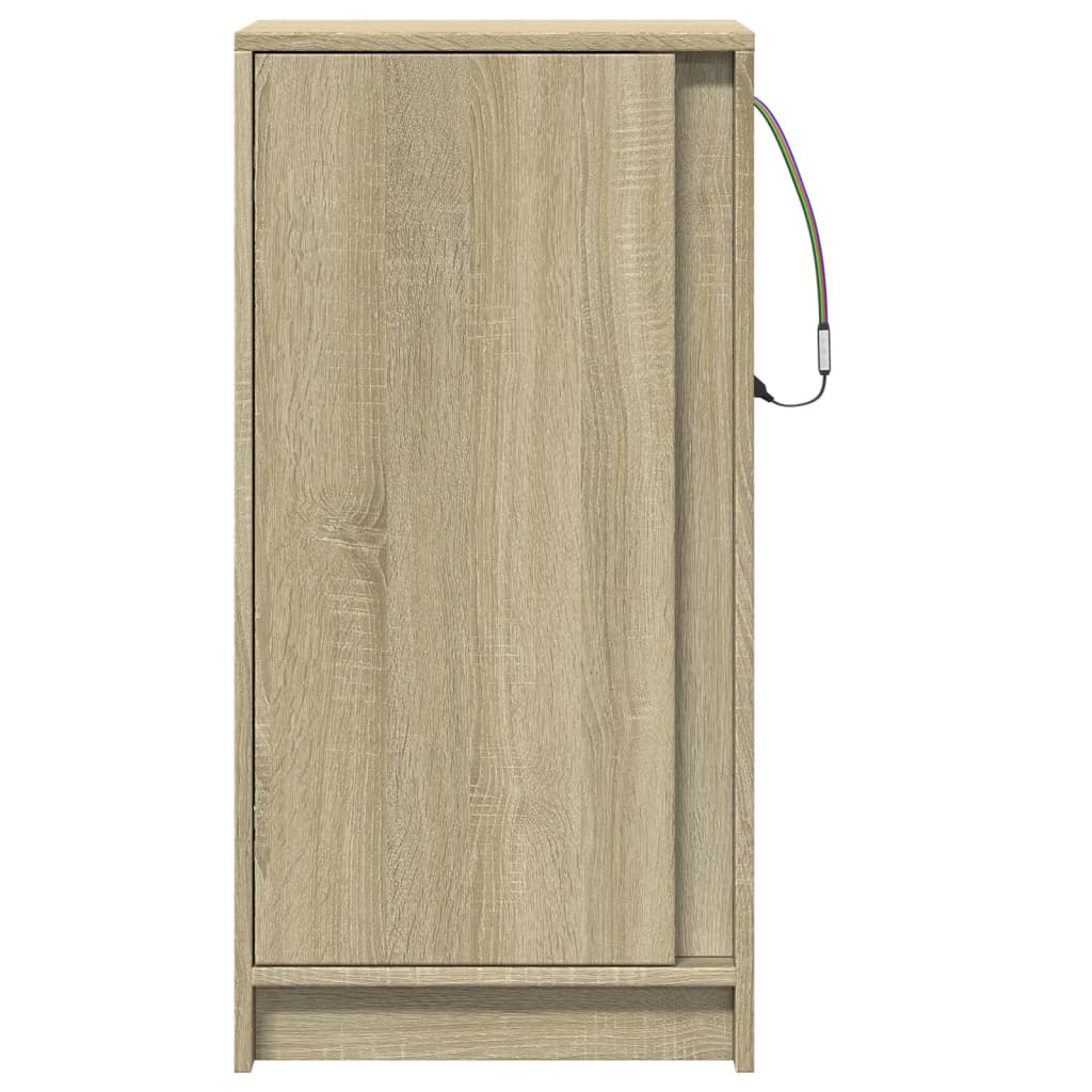 Credenza con LED Rovere Sonoma 42,5x34x85 cm Legno Multistrato - homemem39