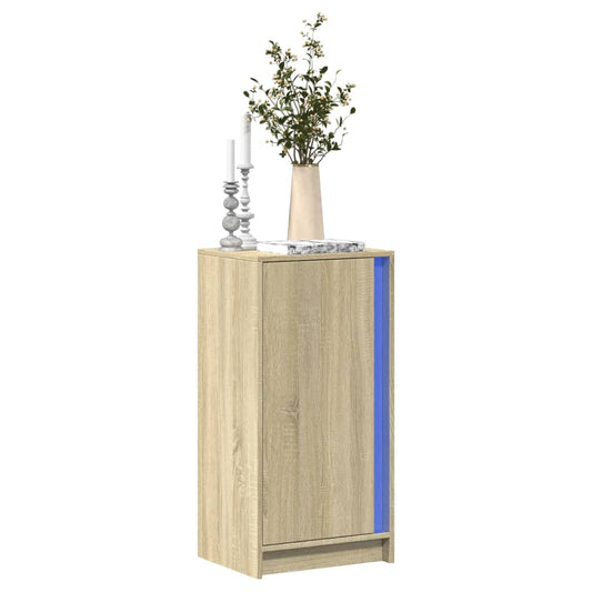 Credenza con LED Rovere Sonoma 42,5x34x85 cm Legno Multistrato - homemem39
