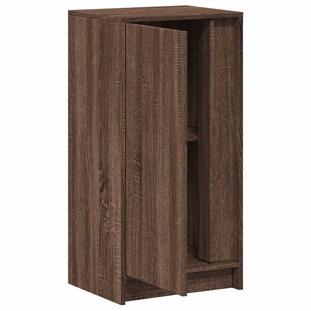 Credenza con LED Rovere Marrone 42,5x34x85 cm Legno Multistrato - homemem39