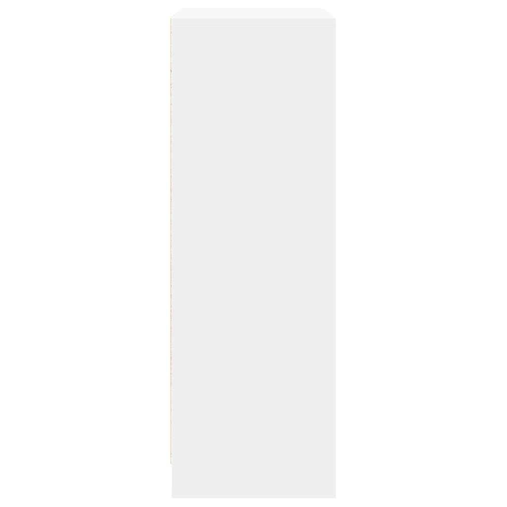 Credenza con LED Bianca 77x34x100 cm in Legno Multistrato - homemem39