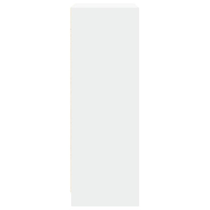 Credenza con LED Bianca 77x34x100 cm in Legno Multistrato - homemem39