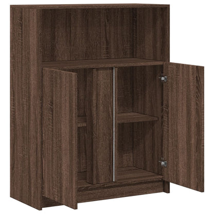 Credenza con LED Rovere Marrone 77x34x100 cm Legno Multistrato - homemem39