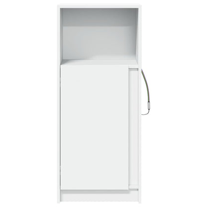 Credenza con LED Bianca 42,5x34x100 cm in Legno Multistrato - homemem39