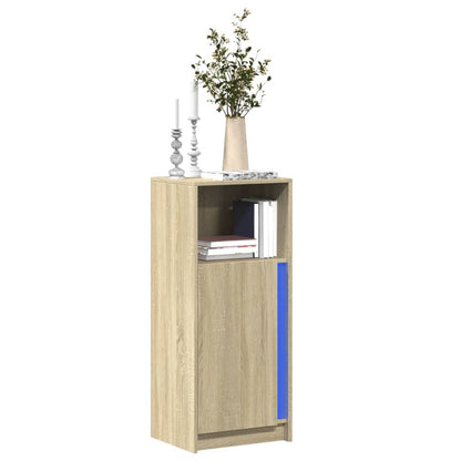 Credenza con LED Rovere Sonoma 42,5x34x100 cm Legno Multistrato - homemem39
