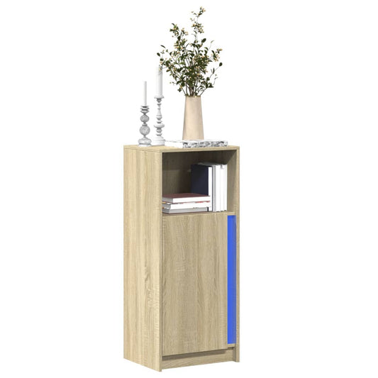 Credenza con LED Rovere Sonoma 42,5x34x100 cm Legno Multistrato - homemem39