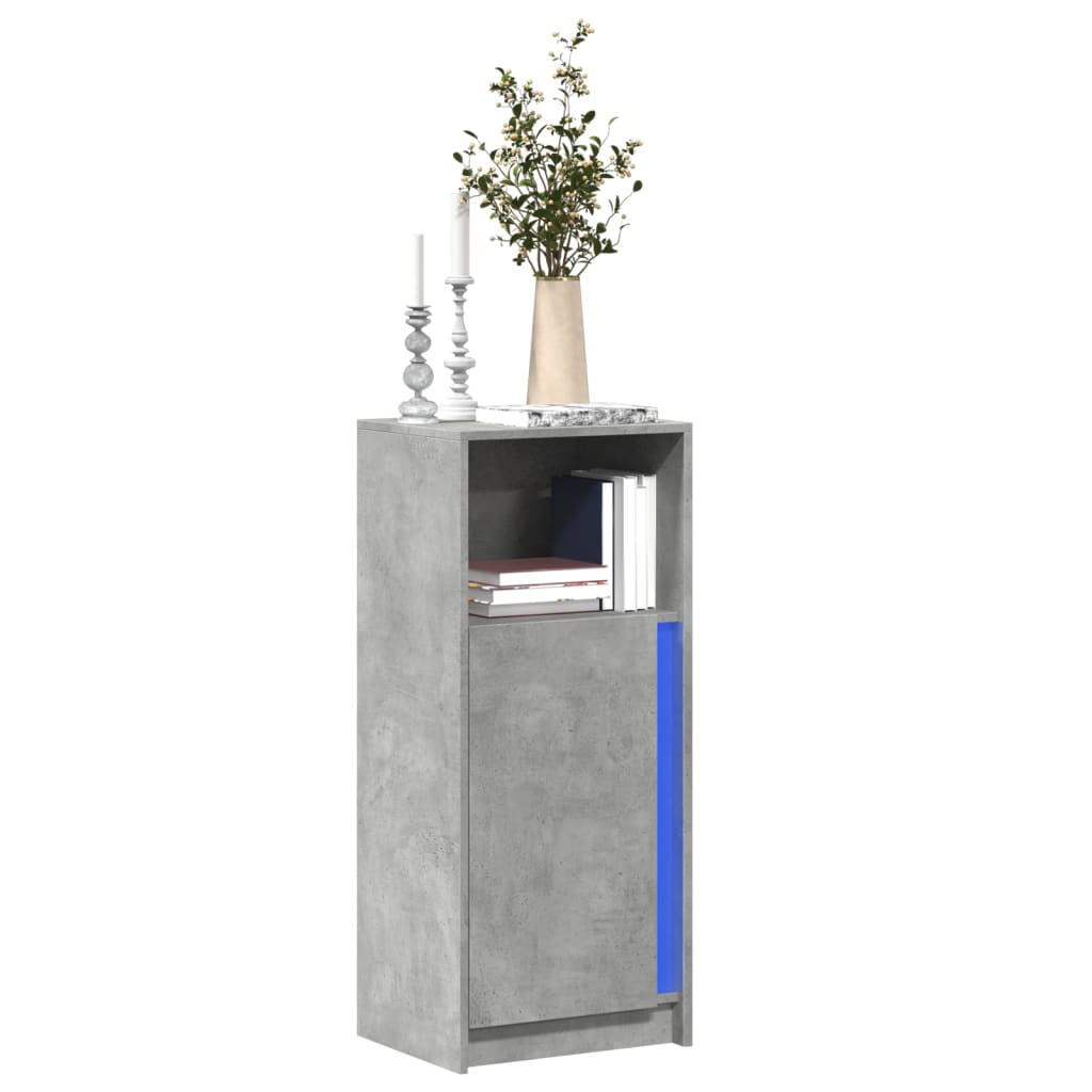 Credenza con LED Grigio Cemento 42,5x34x100cm Legno Multistrato - homemem39