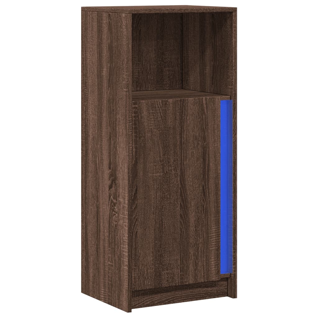 Credenza con LED Rovere Marrone 42,5x34x100cm Legno Multistrato - homemem39