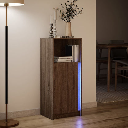 Credenza con LED Rovere Marrone 42,5x34x100cm Legno Multistrato - homemem39