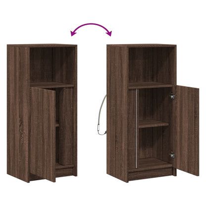 Credenza con LED Rovere Marrone 42,5x34x100cm Legno Multistrato - homemem39