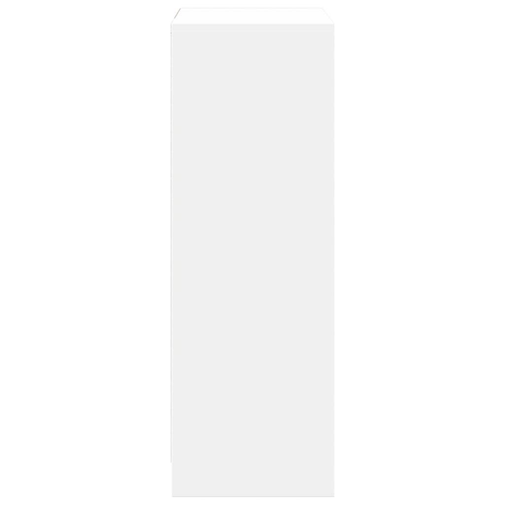 Credenza con LED Bianca 72x34x100 cm in Legno Multistrato - homemem39