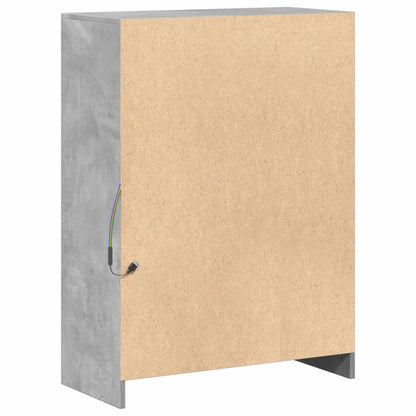 Credenza con LED Grigio Cemento 72x34x100 cm Legno Multistrato - homemem39