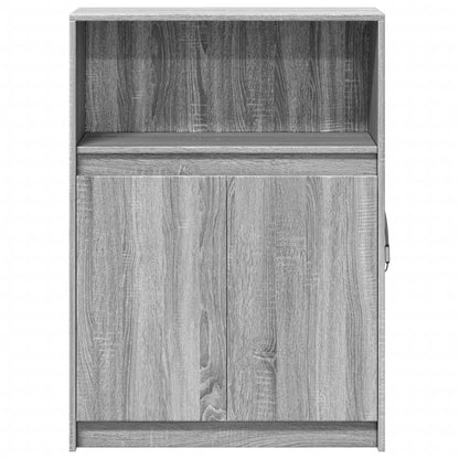 Credenza con LED Grigio Sonoma 72x34x100cm in Legno Multistrato - homemem39