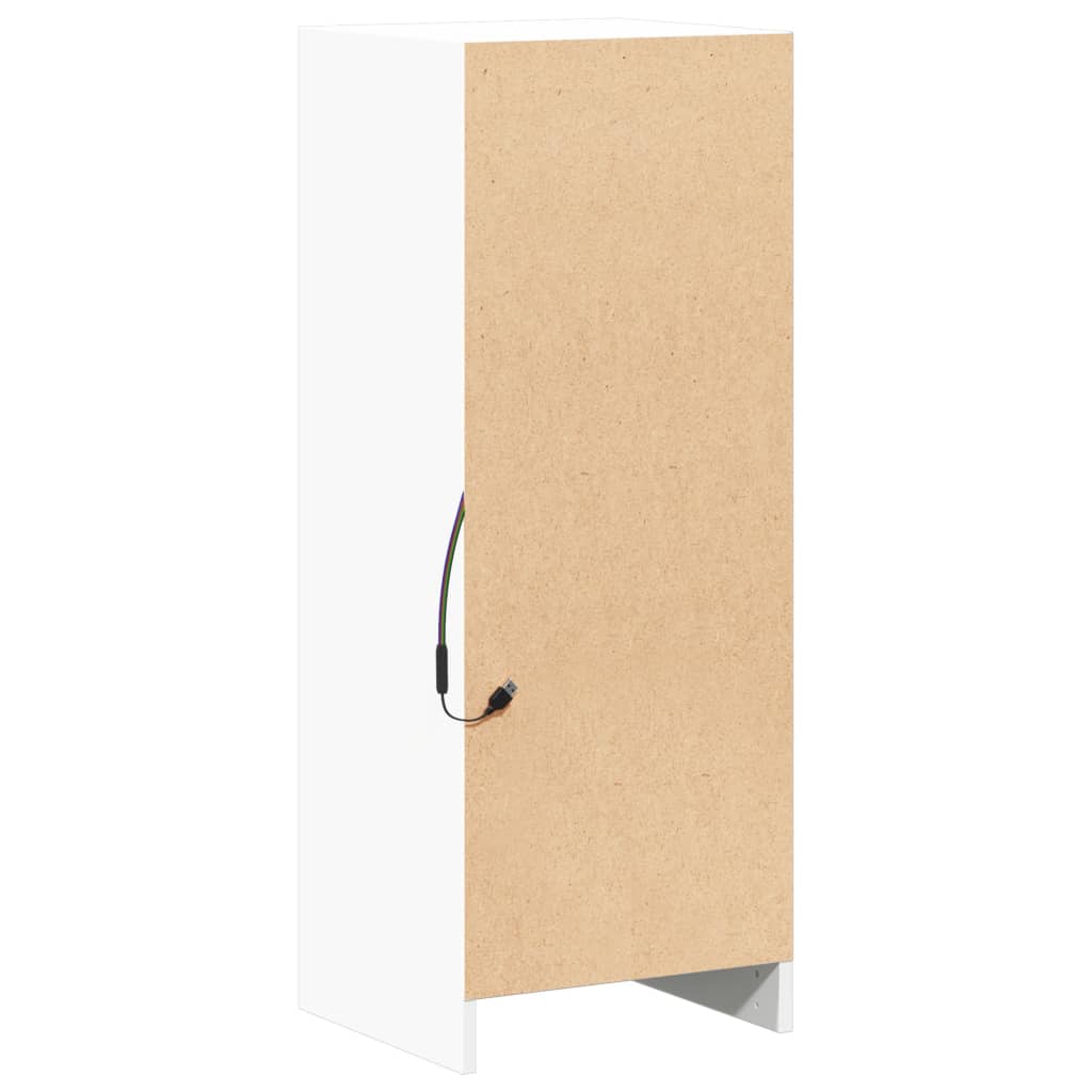 Credenza con LED Bianca 38x34x100 cm in Legno Multistrato - homemem39