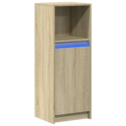 Credenza con LED Rovere Sonoma 38x34x100cm in Legno Multistrato