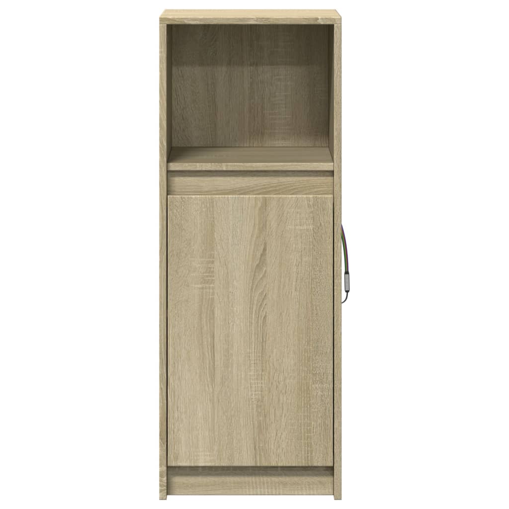 Credenza con LED Rovere Sonoma 38x34x100cm in Legno Multistrato