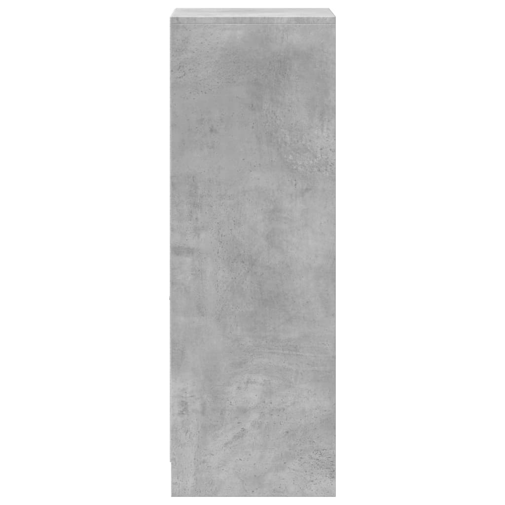 Credenza con LED Grigio Cemento 38x34x100 cm Legno Multistrato