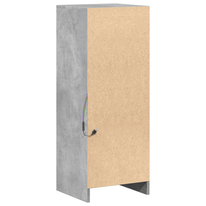 Credenza con LED Grigio Cemento 38x34x100 cm Legno Multistrato