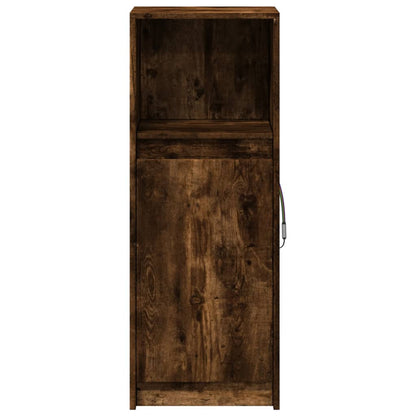 Credenza con LED Rovere Fumo 38x34x100 cm in Legno Multistrato - homemem39