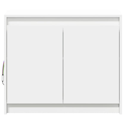 Credenza con LED Bianca 72x34x61 cm in Legno Multistrato - homemem39