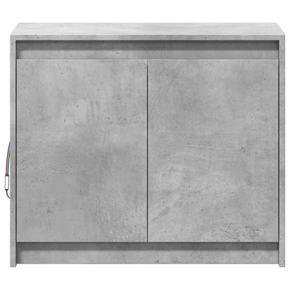 Credenza con LED Grigio Cemento 72x34x61 cm Legno Multistrato - homemem39