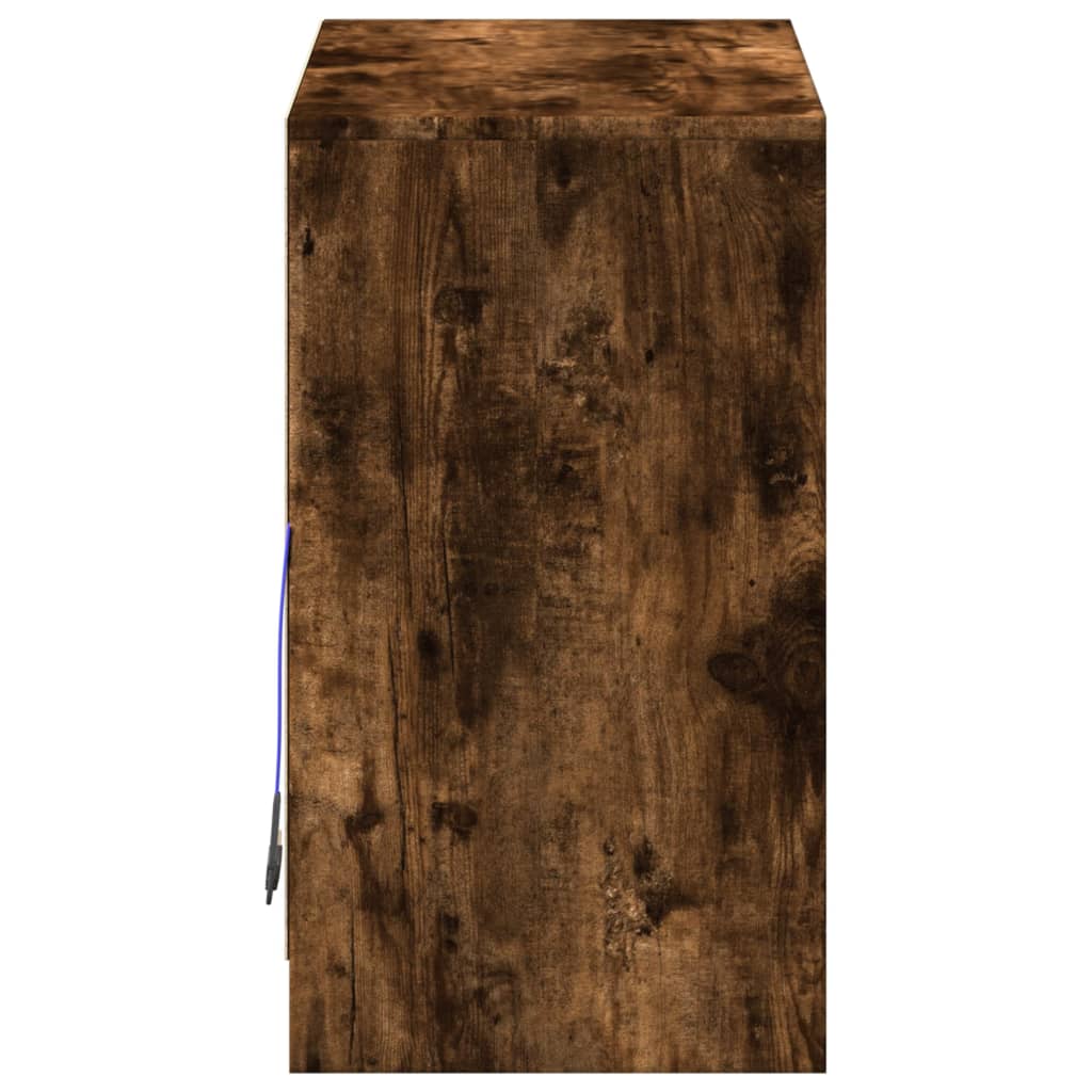 Credenza con LED Rovere Fumo 72x34x61 cm in Legno Multistrato - homemem39