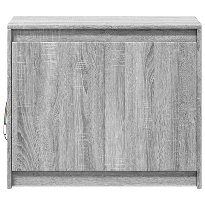 Credenza con LED Grigio Sonoma 72x34x61 cm in Legno Multistrato - homemem39