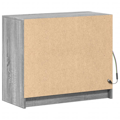 Credenza con LED Grigio Sonoma 72x34x61 cm in Legno Multistrato - homemem39