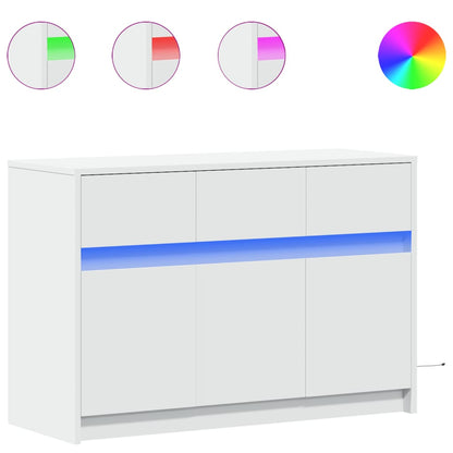 Mobile Porta TV con LED Bianco 91x34x61 cm in Truciolato | homemem39