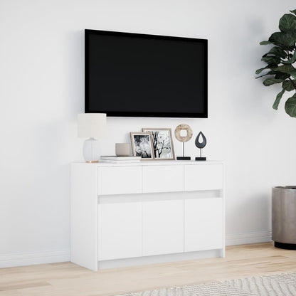 Mobile Porta TV con LED Bianco 91x34x61 cm in Truciolato